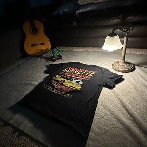 Large Black Graphic Corvette Tee